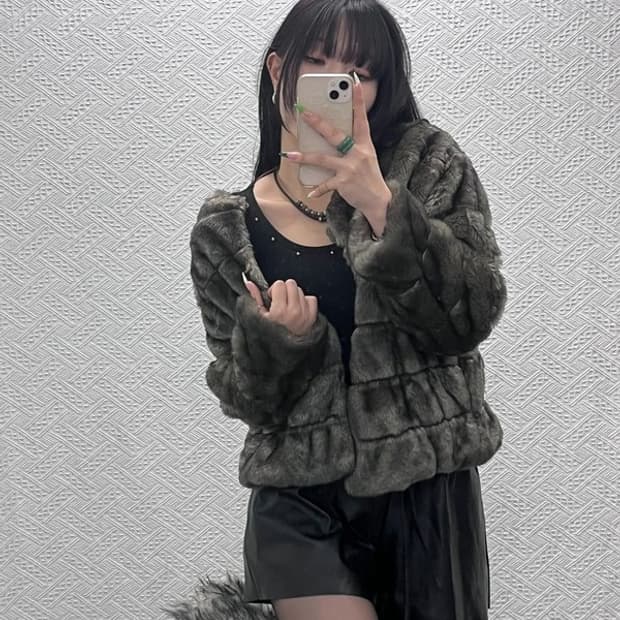 자라 핀터감성 몹와이프코어 락시크 힙 퍼자켓 M C09058