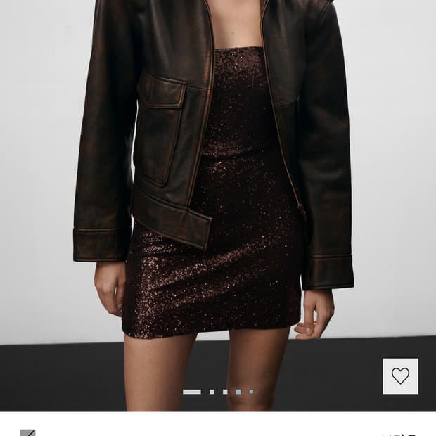 망고 콜라보 빈티지 가죽자켓