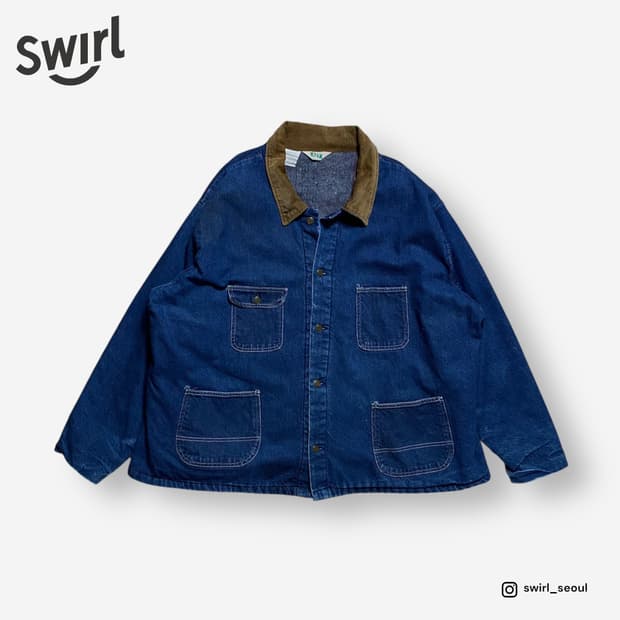 🌊”KEY“ Blanket Denim Chore coat
