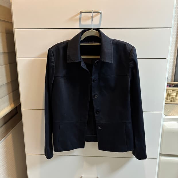 꾸레쥬 Courreges 네이비 간절기 네이비 면자켓