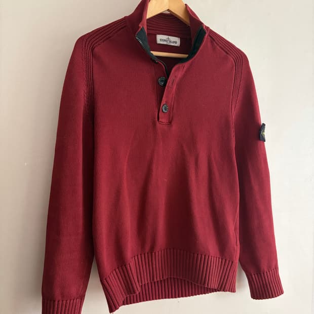 12fw Stone Island Half-zip Knit