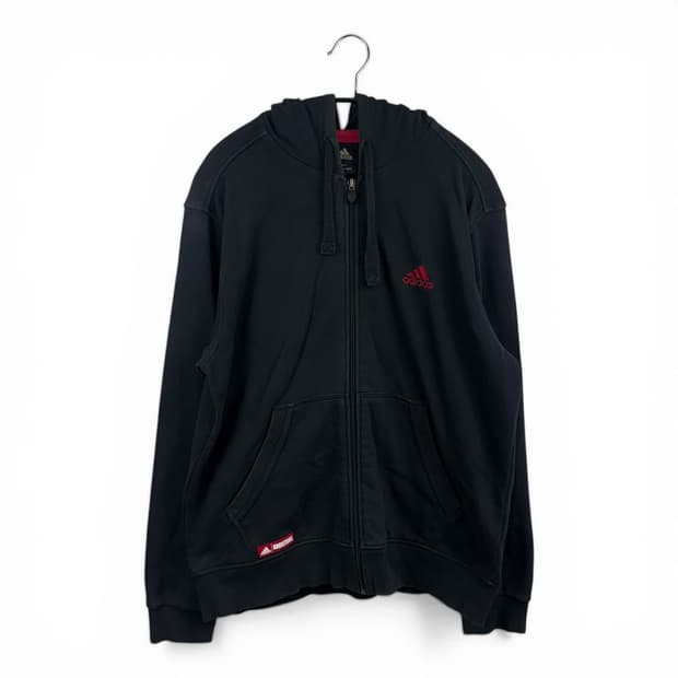 (100) 아디다스 배스킷볼 백로고 후드집업 블랙