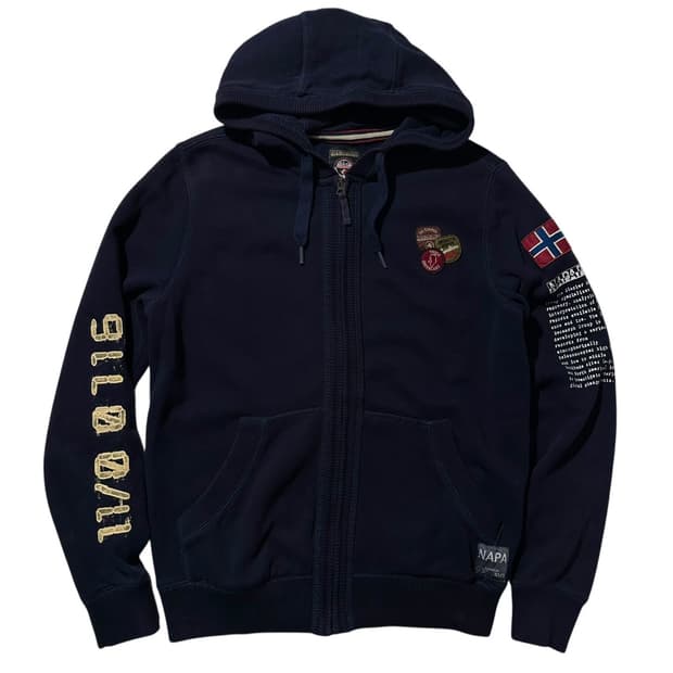 나파피리 패치 후드집업 네이비
