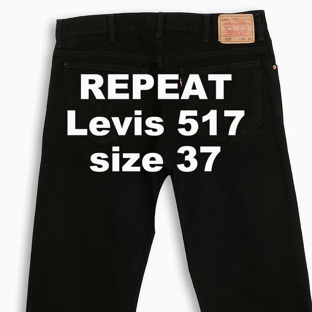 빈티지 리바이스 517 흑청 37 인치 LV5173851