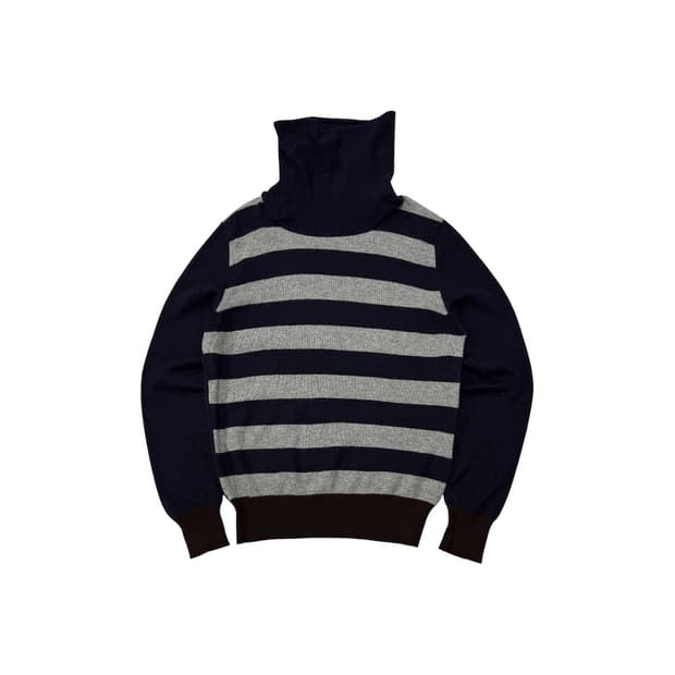 JPN stripe turtle neck sweater