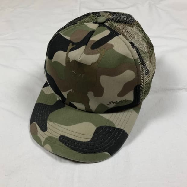 스투시 stussy 90s 스컬 카모 메쉬캡