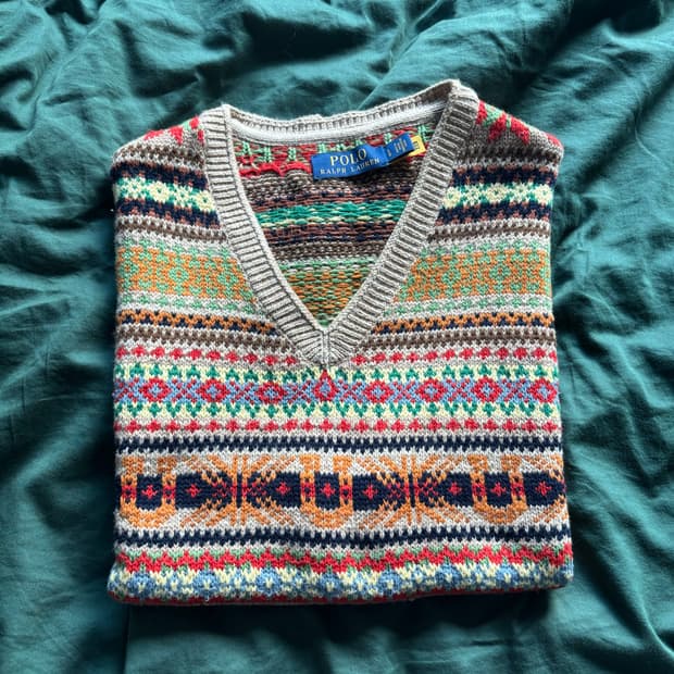 폴로 랄프로렌 - 페어 아일 울 블렌드 스웨터 베스트