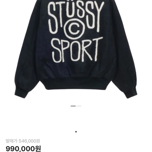 스투시 스포츠 멜튼 바시티 자켓 블랙L (100-105)