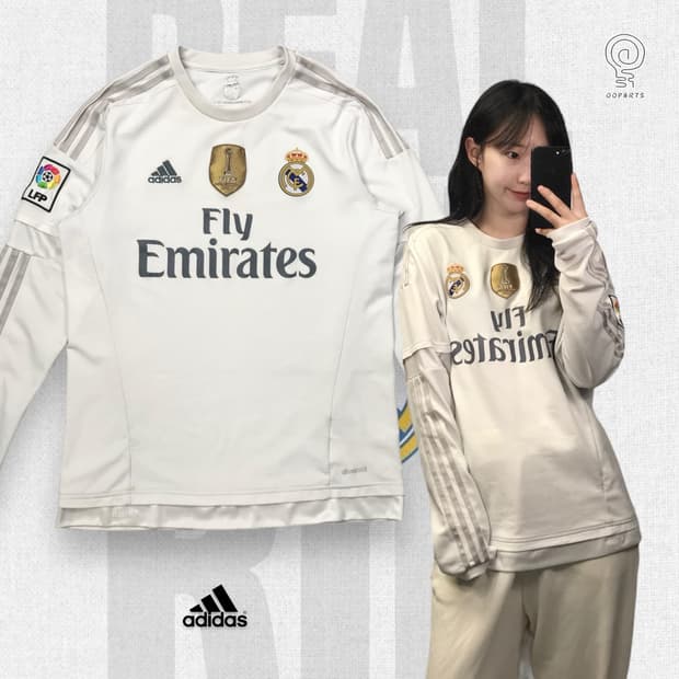 아디다스 레알마드리드 긴팔져지 축구유니폼