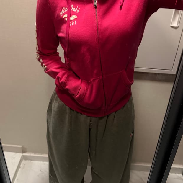 홀리스터 핑크 후드집업 m