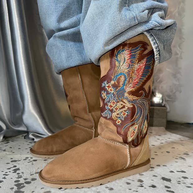 00s 리미테드 에디션 쿨라부라 봉황 패치 어그 부츠