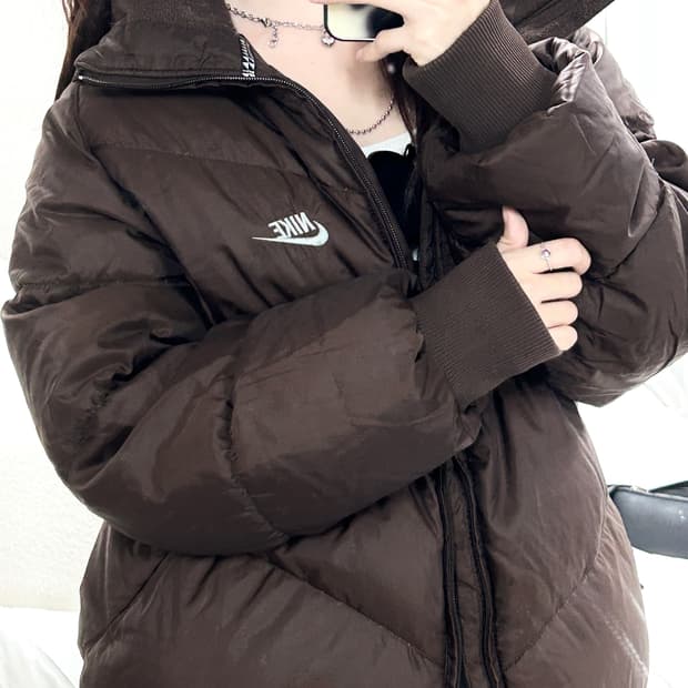 나이키 초코 브라운 투웨이 덕다운패딩