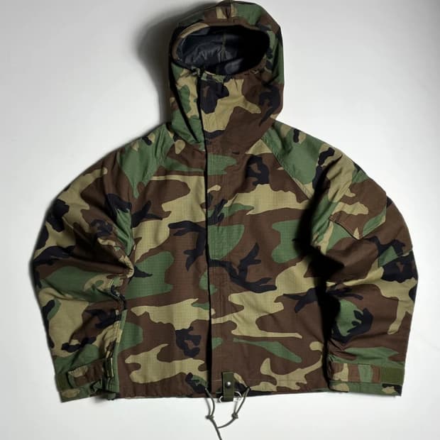 US ARMY 밀리터리 우드랜드 카모플라쥬 후드 자켓 R2518
