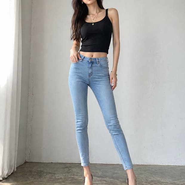 새상품 잠뱅이 스키니진 청바지 데님 여자 25 이쁨