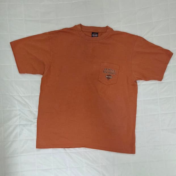 Xxl/00s 할리데이비슨 티셔츠 오렌지