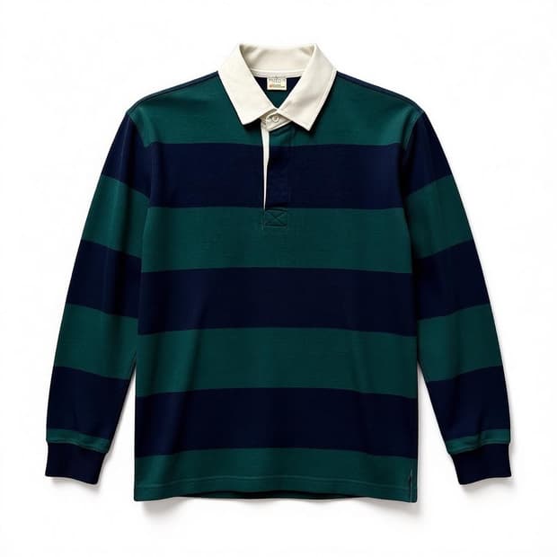 BANTS 반츠 럭비 스트라이프 긴팔 카라 셔츠 48