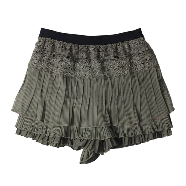 O’2nd  Lace & Pleated Layered Skirt