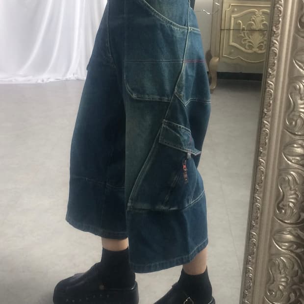 Denim cago half pants