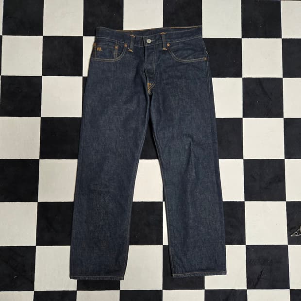 32x28 RRL 더블알엘 로우 스트레이트 재팬 셀비지 생지 데님