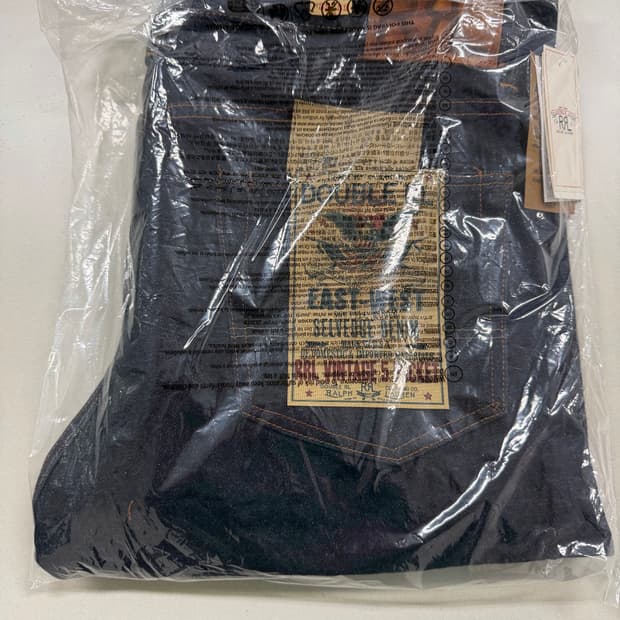 rrl 더블알엘 빈티지 파이브포켓 이스트웨스트 셀비지 린스 진 32/32