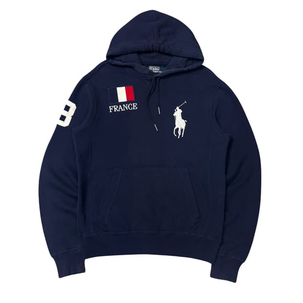 (S) 폴로 랄프로렌 빅포니 프랑스 미국 후드티 네이비