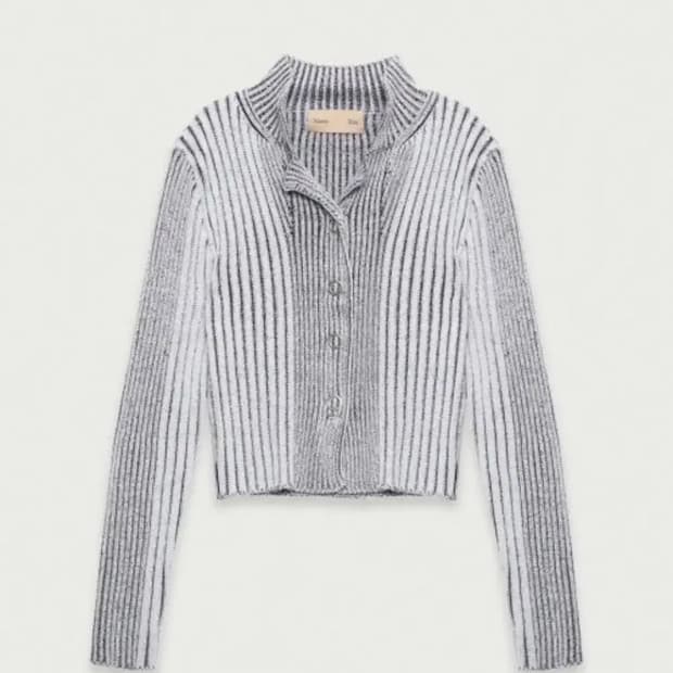 마뗑킴 스냅 콜라 니트 가디건 