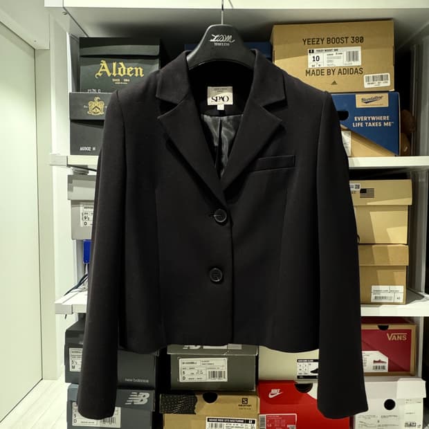 SPAO 스파오 여성 블랙 블레이저 정장 크롭 자켓 S