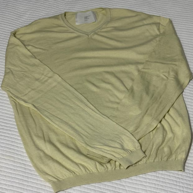 강정석 V neck knit Lime [50]