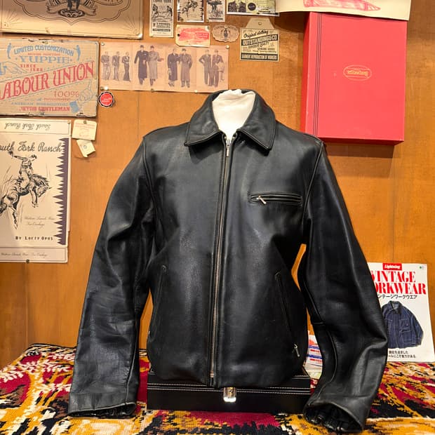 ( M-L ) 가죽자켓 워크웨어 아메카지 밀리터리 스포츠가죽 소가죽