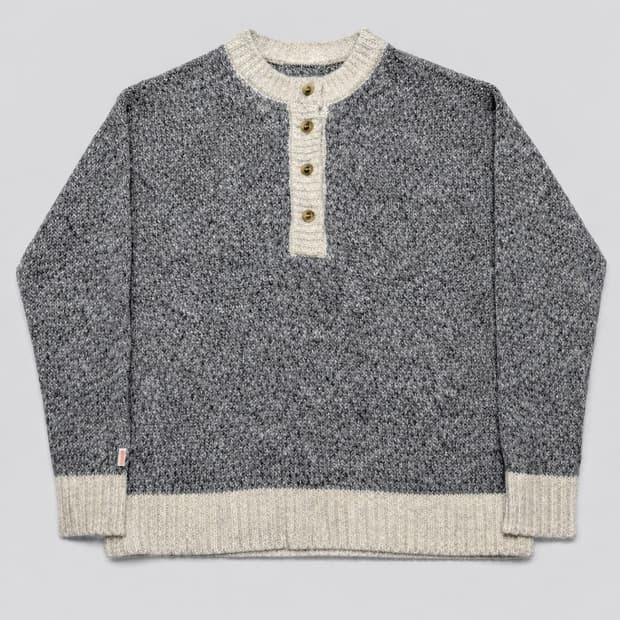 JPN 헨리넥 니트 스웨터 그레이 M