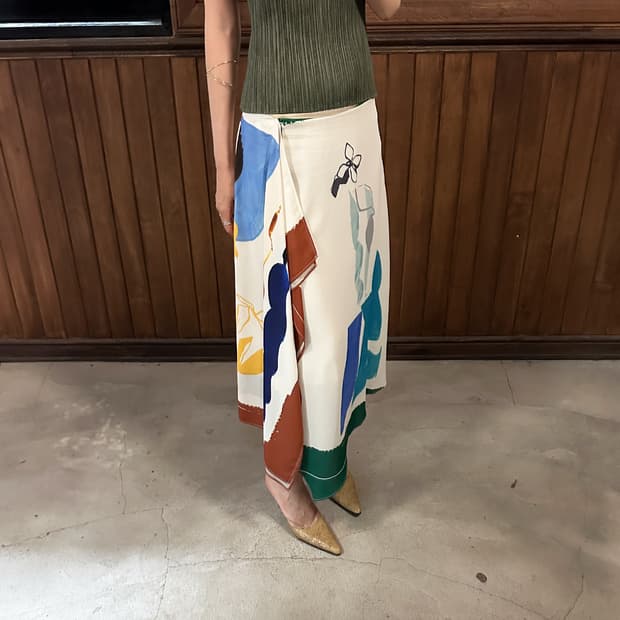 JPV print wrap skirt