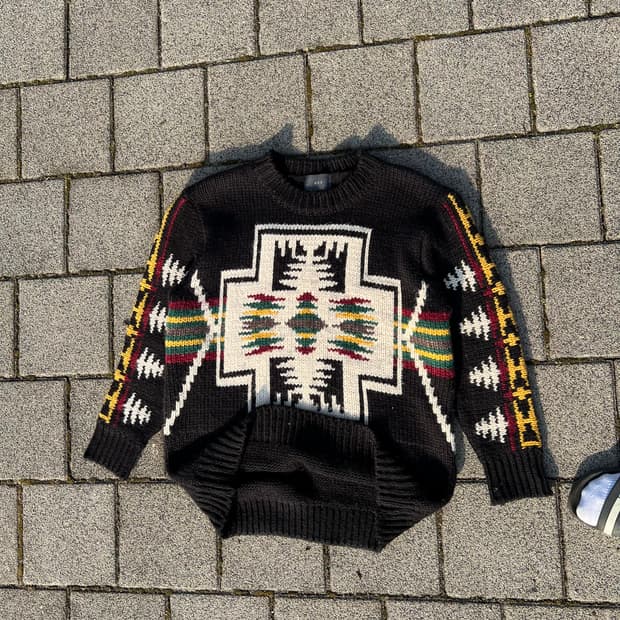Sweater with Native American patterns