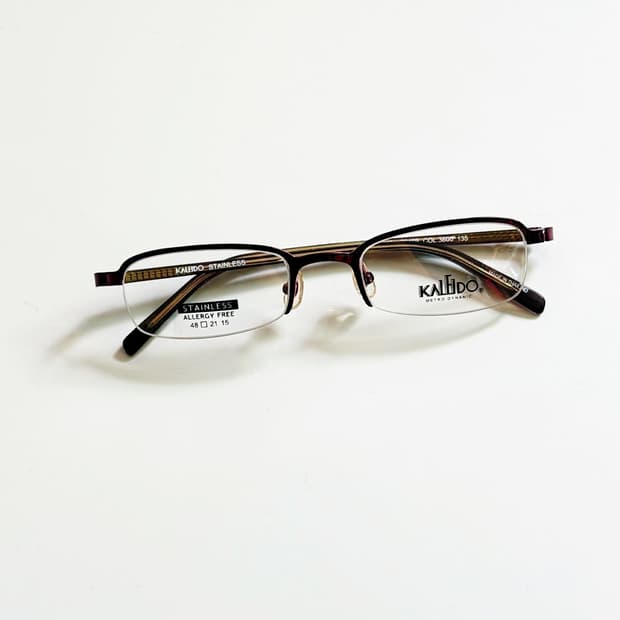 90s KALEIDO 스퀘어 반무테 빈티지 데드스탁 안경