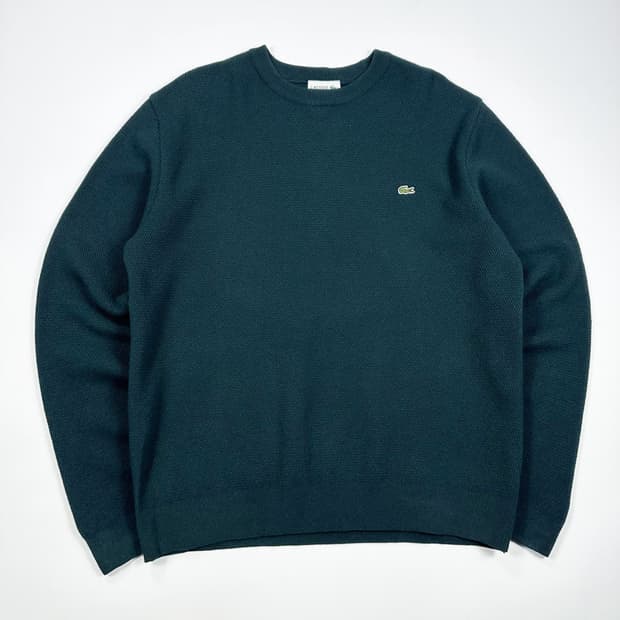 라코스테 미니멀 와플 니트 다크 그린 2XL