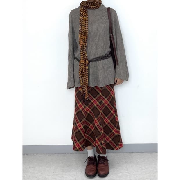 빈티지 울 스커트