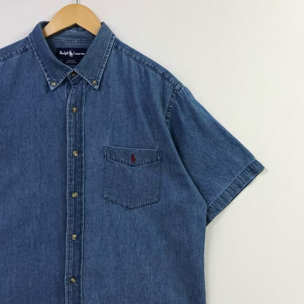 XL 폴로 데님 셔츠