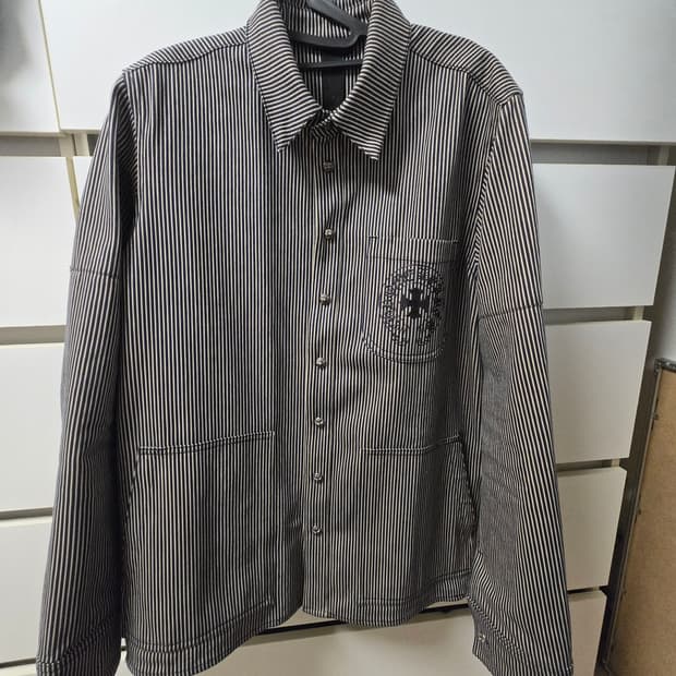 크롬하츠 스트라이프 홀스슈 셔츠 워크독 자켓 L