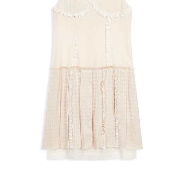 Openyy 플랩퍼 플리츠원피스 아이보리 S사이즈