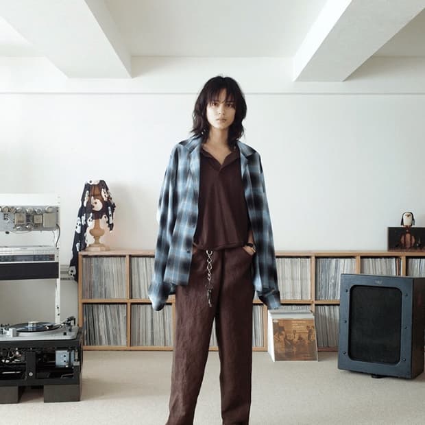 Sunsea 선씨 쉐도우 체크 레이온 셔츠