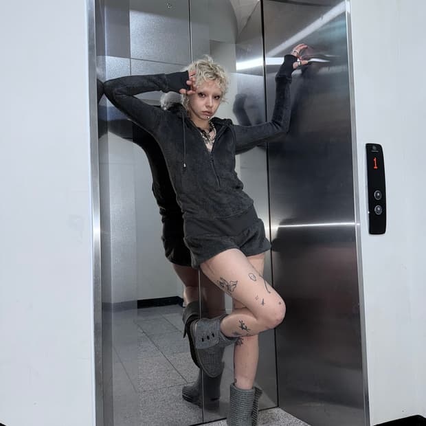 fleece hooded romper