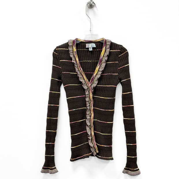 미쏘니 스트라이프 프릴 리브 가디건