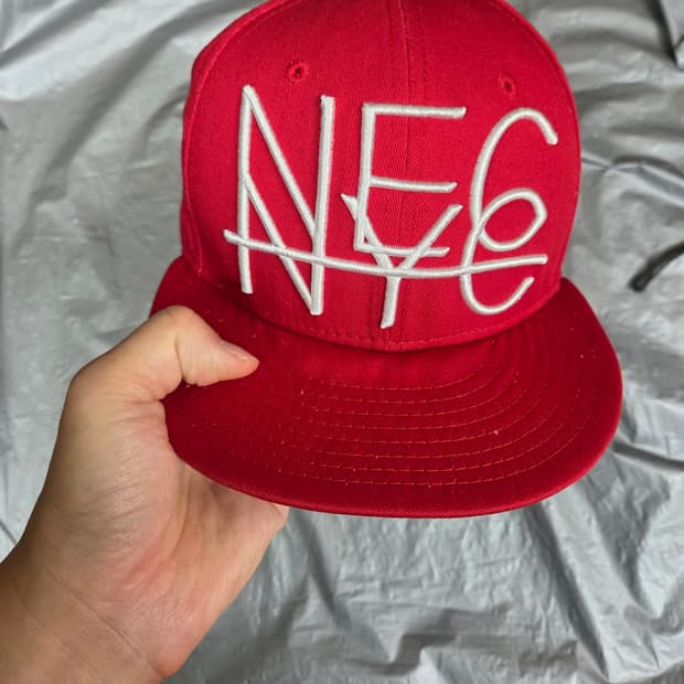 뉴에라 nyc 레드 스냅백 모자 m L