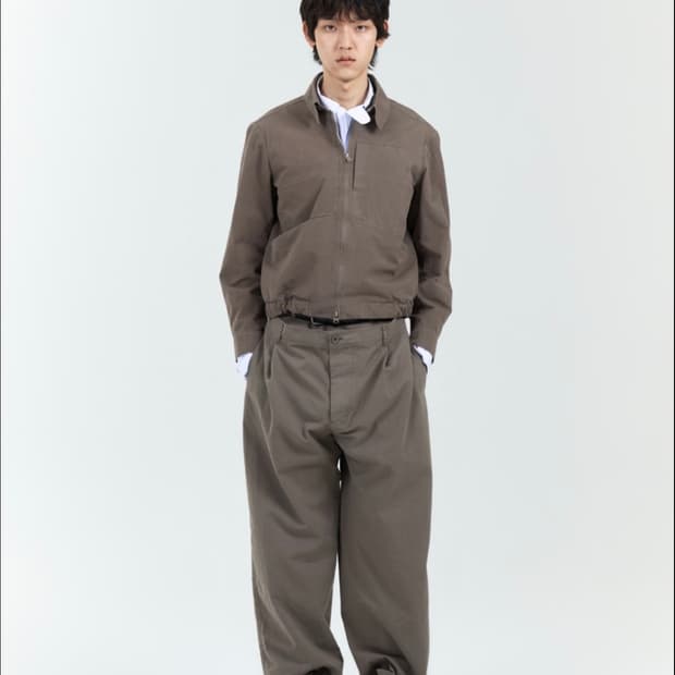 (M)누마레 ee 25ss 더블웨이스트 코튼 트라우저 모던 모카