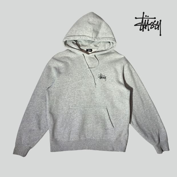[M]스투시 스탁로고 베이직 후드티