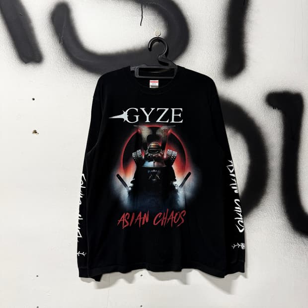 United Athle Gyze 아시안 카오스 풀 프린팅 펑크 롱 슬리브