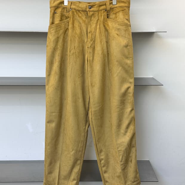 레베 진스 포우 스웨이드 힙합 와이드 팬츠(베이지)