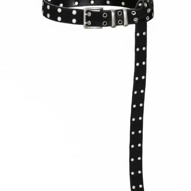 카미엔 x MJD DOUBLE HOLE BELT BLACK