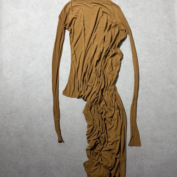 릭오웬스 비대칭 드레이프 원피스