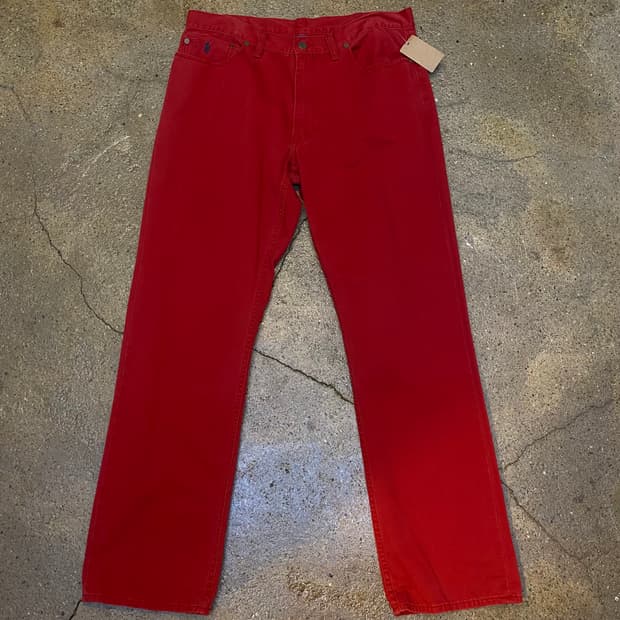 USA 미국 빈티지 폴로 랄프로렌 레드 면바지