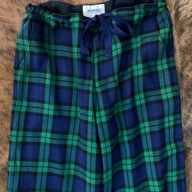 빔즈 보이 타탄 체크 파마자 